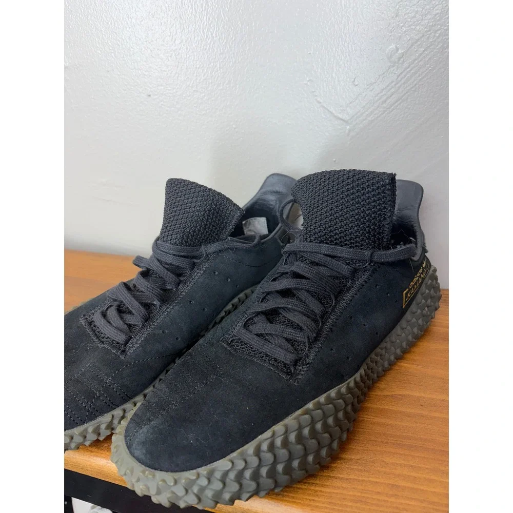Adidas Kamanda Core Black Gum Suede Sneakers B41838 Mens 9